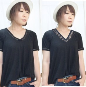 着やせ　Tシャツ